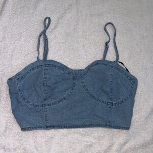 Forever 21 Blue Bustier Camisole Tank Top